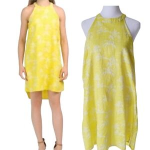 New C&C‎ California 100% linen high neck tank knee length dress. Size M